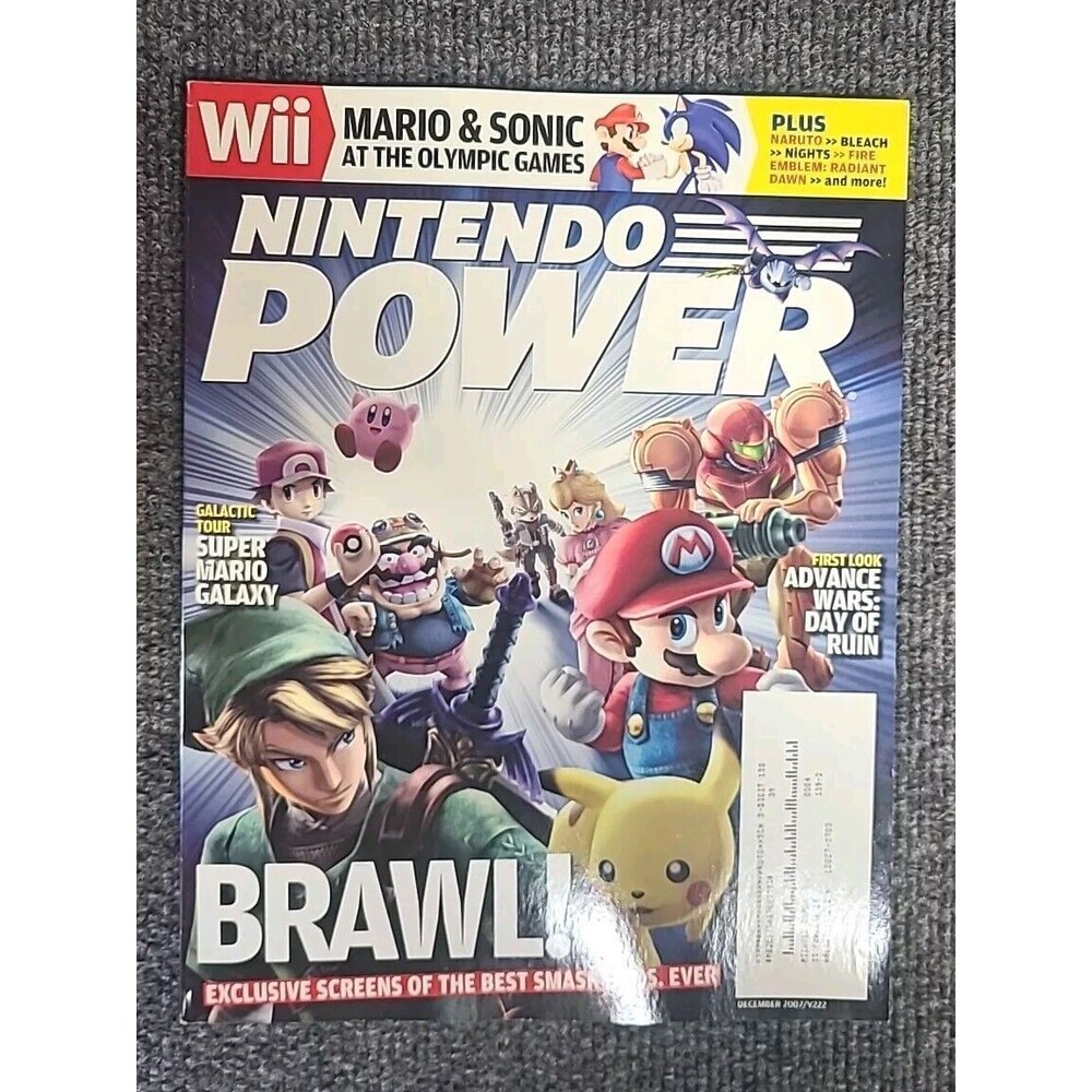 Nintendo Power Magazine V222 Super Smash Bros. Brawl Advance Wars Galaxy Poster